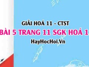 Giải bài 5 trang 11 Hoá 11 SGK Chân trời sáng tạo